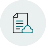 Icon dokument digital cloud kundenportal