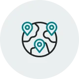 Icon überall weltweit karte